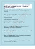Surgical First Assist Practice Exam 2025 COMPLETE EXAM QUESTIONS AND ACCURATE ANSWERS &vert;ALREADY PASSED&excl;&excl;
