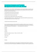 Investment Analysis and Portfolio Management Exam Correctly Verified
