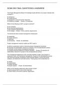 SCMA 350 FINAL QUESTIONS & ANSWERS