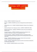 Biology with correct answers 2025
