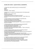 SCMA 350 EXAM 1 QUESTIONS & ANSWERS