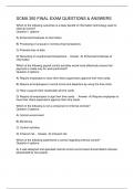 SCMA 350 FINAL EXAM QUESTIONS & ANSWERS