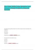 Pax Verbal Ability Exam Questions and Answers Already Graded A&plus;&vert;Assured Success