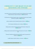 EMERGENCY CARE BRADY EXAM 2025 QUESTIONS AND ANSWERS