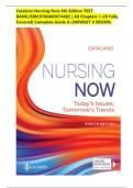 Catalano Nursing Now 8th Edition TEST BANK&vert;&vert;ISBN&semi;9780803674882 &vert; All Chapters 1-28 Fully Covered&vert; Complete Guide A&plus;&vert;NEWEST UPDATED VERSION
