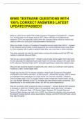 BIWS TESTBANK QUESTIONS WITH 100&percnt; CORRECT ANSWERS LATEST UPDATE&excl;&excl;PASSED&excl;&excl;