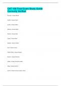 CAT 150 Final Exam Study Guide Correctly Verified