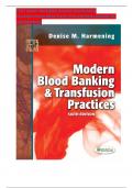 TEST BANK FOR MODERN BLOOD BANKING & TRANSFUSION PRACTICES 6TH EDITION 2025 UPDATE DENISE M&period; HARMENING &vert; All Chapters&comma; pdf