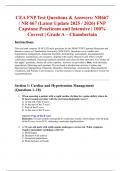 CEA FNP Test Questions & Answers&colon; NR667 &sol; NR 667 &lpar;Latest Update 2025 &sol; 2026&rpar; FNP Capstone Practicum and Intensive &vert; 100&percnt; Correct &vert; Grade A &ndash; Chamberlain