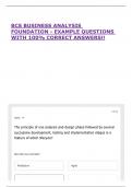 BCS BUSINESS ANALYSIS FOUNDATION - EXAMPLE QUESTIONS WITH 100&percnt; CORRECT ANSWERS&excl;&excl;