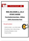 NSG 552 Exam 1&comma; 2 & 3 Study Guide &lpar;2026 &sol; 2027&rpar; &vert; Psychopharmacology &lpar;Wilkes&rpar;