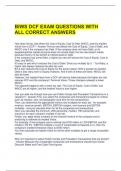BIWS DCF EXAM QUESTIONS WITH ALL CORRECT ANSWERS 