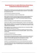 Mental Health Care for Adults with Serious Mental Illness Combined