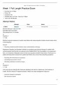  NR667  Week 1 Full Length Practice Exam&colon; NR667 - FNP Capstone With Complete Solutions 2025 