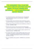 TTEC Assessment FINAL EXAM PREP  2025&sol;2026 COMPLETE QUESTIONS BANK AND  CORRECT DETAILED ANSWERS WITH  RATIONALES &vert;&vert; 100&percnt; GUARANTEED PASS  <RECENT VERSION> 