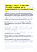 Discounted Cash Flow Exam &lpar;Actual 2025&sol;2026&rpar; Questions & Answers &vert; Latest Update &vert; Certified Quality &vert; Graded A&plus;