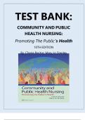 Community And Public Health Nursing&comma;testbank&period;promoting the publics health&period;10 th edition by CHERIE RECTOR&comma;MARY JO STANLEY