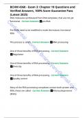 BCHM 4360 - Exam 3 Chapter 10 Questions and Verified Answers&comma; 100- Score Guarantee Pass &lpar;Latest