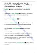 BCHM 4360 - Genes to Proteins Test -2 Questions and Verified Answers&comma; 100- Score Guarantee Pass &lpar;Latest