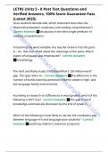 LETRS Units 5 - 8 Post Test Questions and Verified Answers&comma; 100- Score Guarantee Pass &lpar;Latest 2025