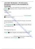 LSUS MHA 705 Module 1 PP Informatics&comma; Disciplinary Science&comma; & the Foundation of Knowledge
