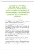CPCU Ethics test 2025 COMPREHENSIVE EXAM QUESTIONS &vert;FREQUENTLY TESTED QUESTIONS &vert;RECENTLY TESTING REAL EXAM QUESTIONS &vert;VERIFIED SOLUTIONS &lpar;100&percnt; CORRECT&rpar; <LATEST VERSION>