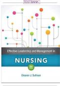 Effective Leadership and Management in Nursing Test Bank 9th Edition by Eleanor J Sullivan Complete Exam Prep Verified Answers All Chapters