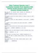 Water Treatment Operator Level 1  Certification Complete Exam Questions With Detailed Verified Answers &lpar;100&percnt; Correct Answers&rpar; &sol;Already Graded A&plus;