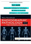 TEST BANK Radiographic Pathology for Technologists 8th Edition by Kowalczyk All Chapters 1 - 12 / Full Complete