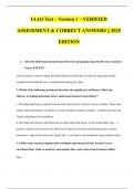 IAAO Test &ndash; Version 1 &ndash; VERIFIED  ASSESSMENT & CORRECT ANSWERS &vert;&vert; 2025  EDITION 