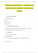 GEORGETTE PMHNP Review &ndash; VERIFIED EXAM  PREP WITH 100&percnt; CORRECT ANSWERS &vert;&vert; 2025  EDITION