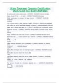 Water Treatment Operator Certification Study Guide Test Exam 2024&sol;2025 