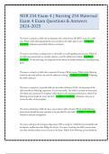 Nur 254 OB-PEDS Exam 4 &vert; Nursing 254 Maternal Exam 4 Exam Questions & Answers 2024-2025