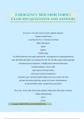EMERGENCY MED NBME FORM 1 EXAM 2025 QUESTIONS AND ANSWER
