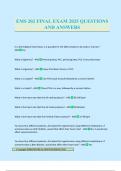 EMS 202 FINAL EXAM 2025 QUESTIONS AND ANSWERS