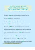 EPIC CADENCE ACCESS ADMINISTRATION EXAM 2025 QUESTIONS AND ANSWERS