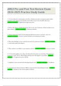 AMLS Pre and Post Test Review Exam 2024-2025 Practice Study Guide 