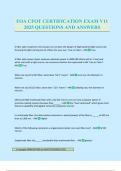 FOA CFOT CERTIFICATION EXAM V11 2025 QUESTIONS AND ANSWERS