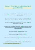 GA GOV GCSU EXAM 2025 QUESTIONS AND ANSWERS