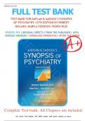 Test Bank For Kaplan & Sadock&rsquo;s Synopsis of Psychiatry Twelfth Edition by Robert Boland&vert;&vert;ISBN&colon;9781975145569