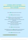 GEORGIA PEST CONTROL REGISTRATION EXAM 2025 QUESTIONS AND ANSWERS