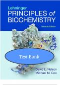 Test Bank - Lehninger Principles of Biochemistry&comma; 7th Edition &lpar;Nelson&comma; 2018&rpar; Chapter 1-28 &vert; All Chapters&comma; STUDY GUIDE 