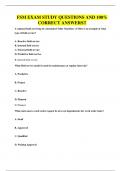 FSM EXAM STUDY QUESTIONS AND 100&percnt; CORRECT ANSWERS&excl;&excl;