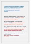 Test-Taking Strategies for Clinical Judgment EXAM 2025                &sol;2026 ACTUAL  COMPLETE  REAL EXAM QUESTIONS                   WITH COMPLETE VERIFIED  SOLUTION GUIDE                                  &lpar;A&plus; GRADED 100&percnt;CORRECT &rpar; 2025 LATEST               