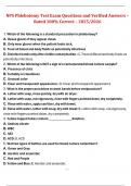 NPS Phlebotomy Test &ndash; Exam Questions and Verified Answers &vert; Rated 100&percnt; Correct &vert; 2025&sol;2026