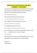 FSM EXAM 4 QUESTIONS AND 100&percnt; CORRECT ANSWERS&excl;&excl;