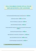 GIA COLORED STONE FINAL EXAM 2025 QUESTIONS AND ANSWERS