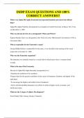 IMDP EXAM QUESTIONS AND 100&percnt; CORRECT ANSWERS&excl;&excl;