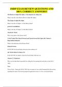 IMDP EXAM REVIEW QUESTIONS AND 100&percnt; CORRECT ANSWERS&excl;&excl;