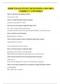 IMDP EXAM STUDY QUESTIONS AND 100&percnt; CORRECT ANSWERS&excl;&excl;
